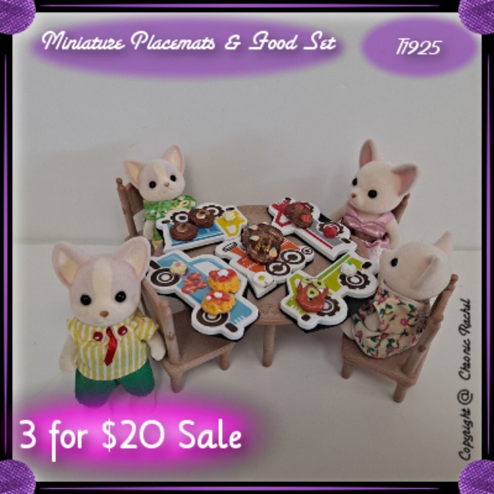 5-Pack Vehicle Placemat Glued-Together Breakfast Meals